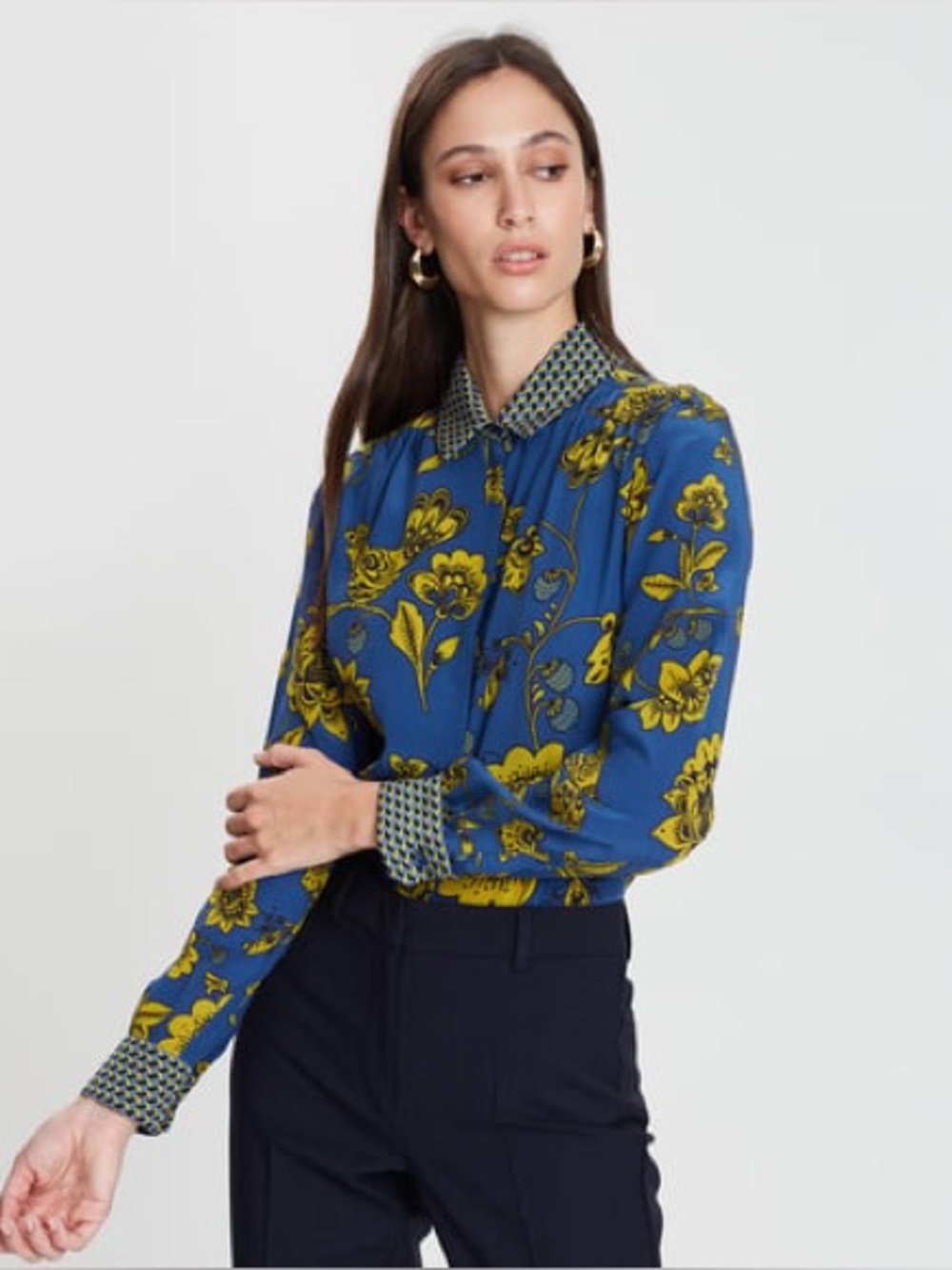Max Mara Weekend Epopea 100% Silk Blouse Size 6 Europe French Casual